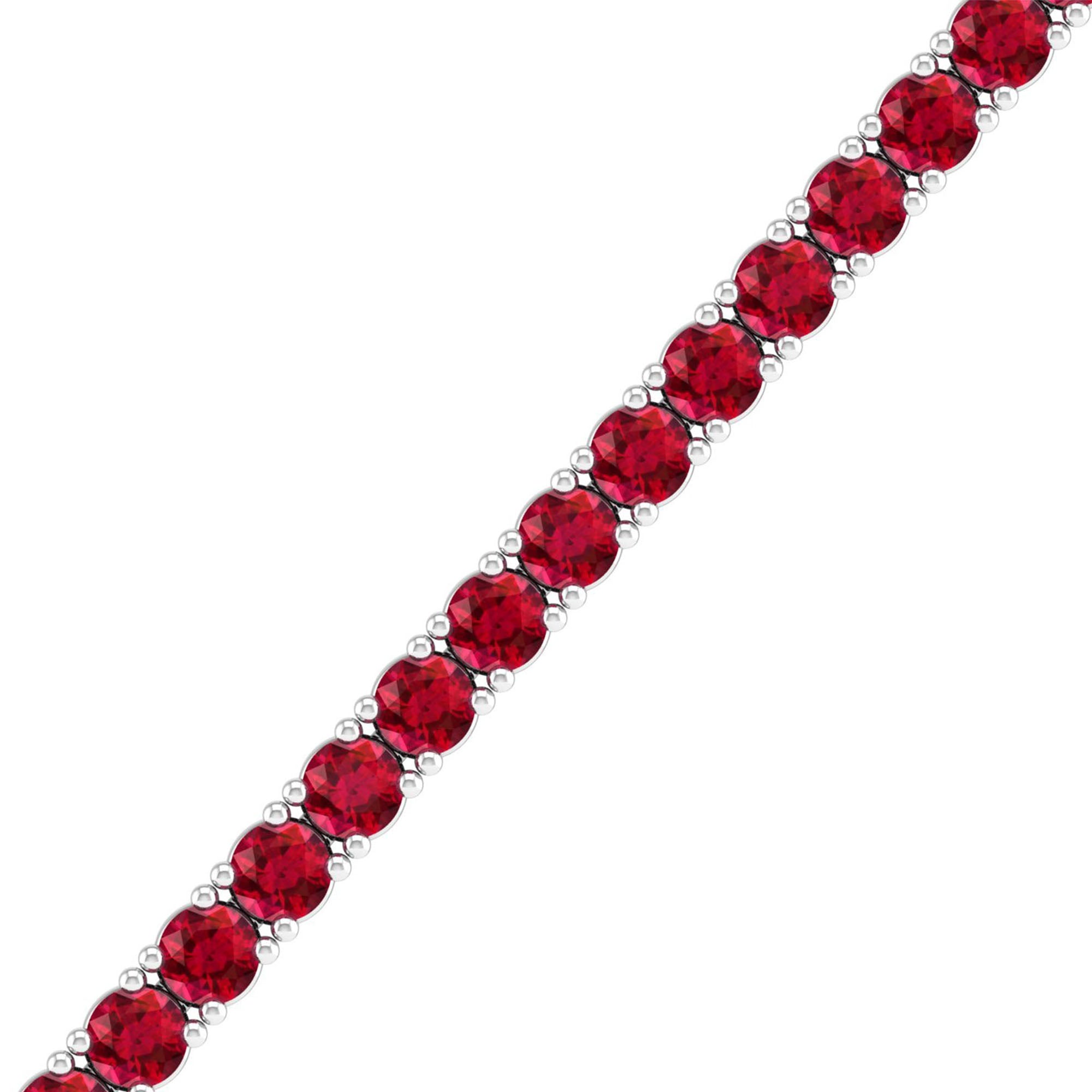 14K White Gold - Ruby