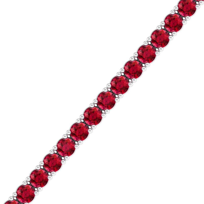 14K White Gold - Ruby