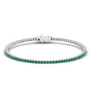 14K White Gold - Emerald