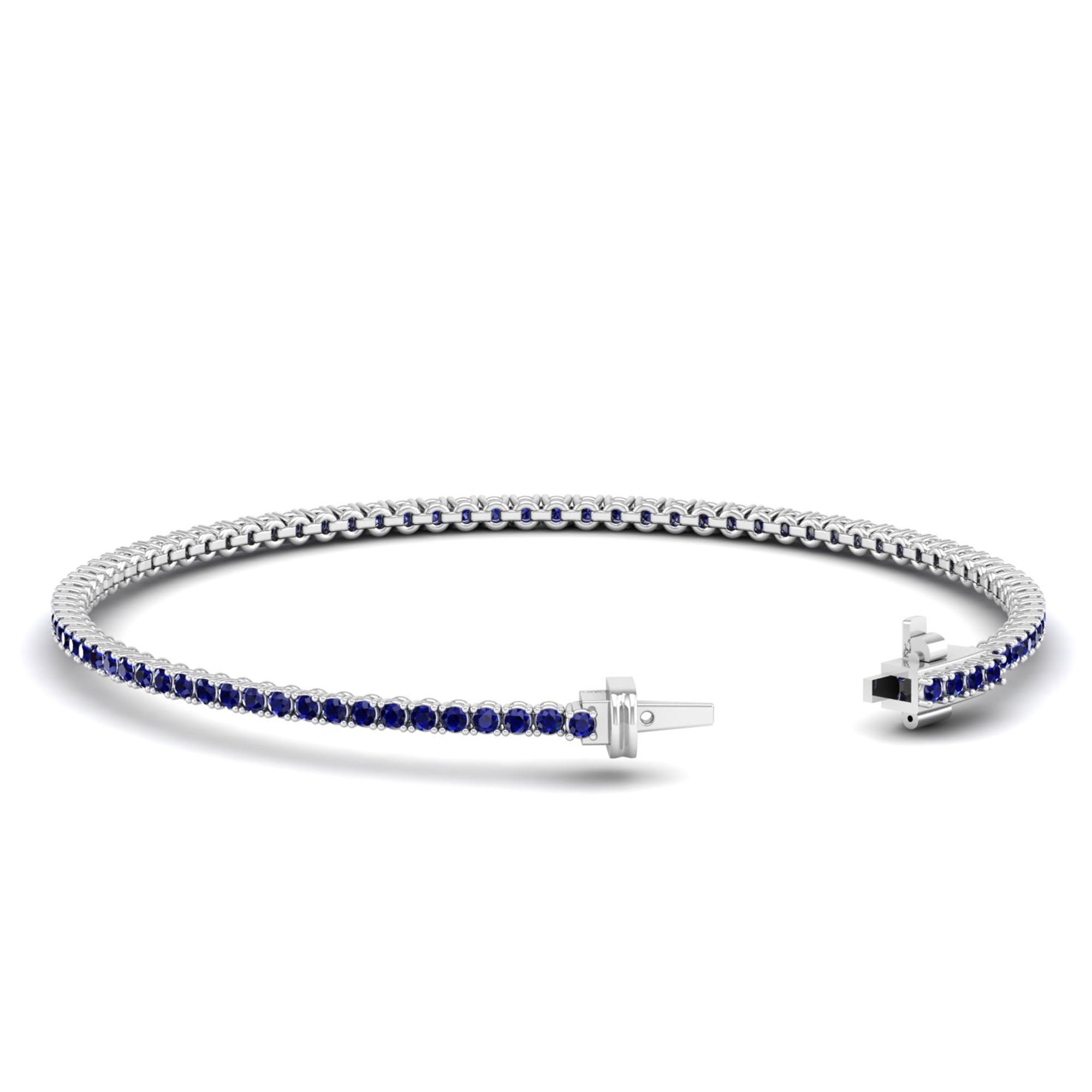 14K White Gold - Sapphire