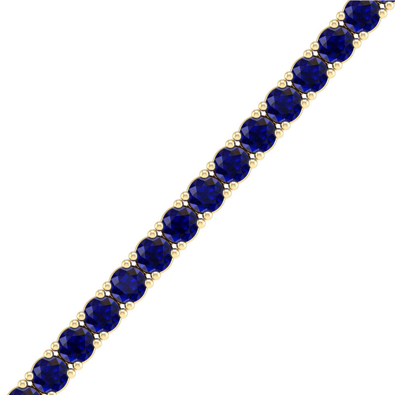 14K Yellow Gold - Sapphire