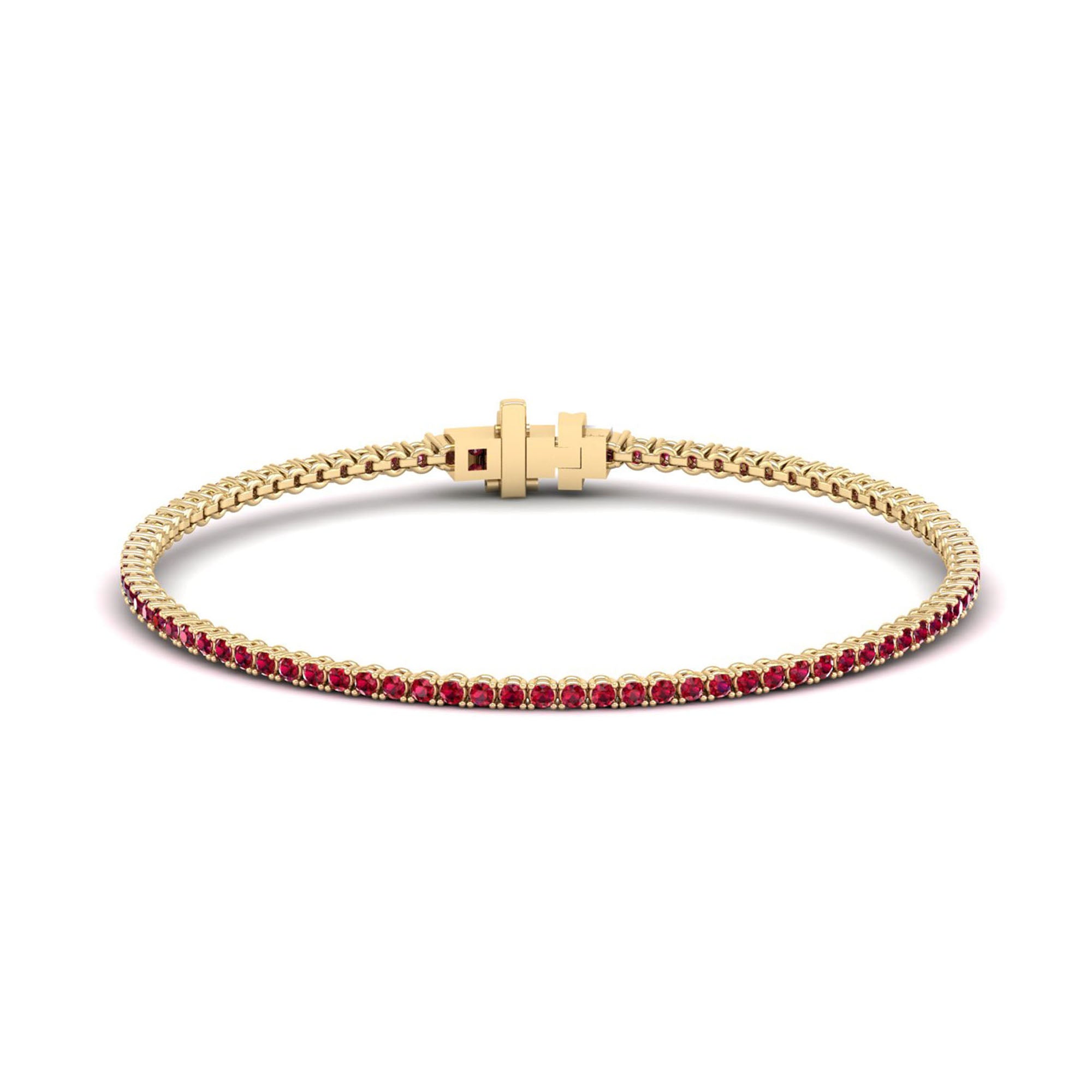 14K Yellow Gold - Ruby