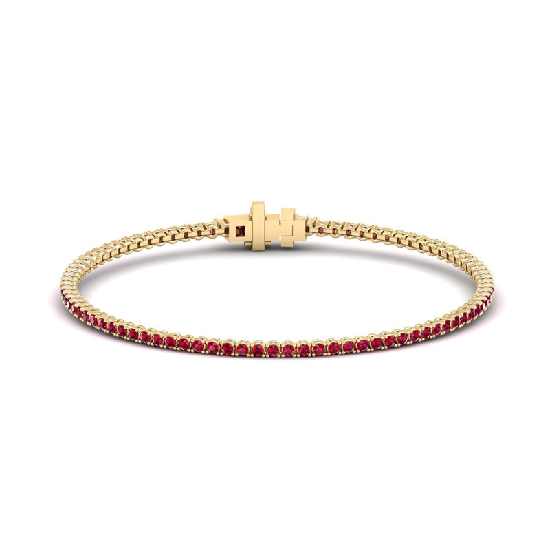 14K Yellow Gold - Ruby