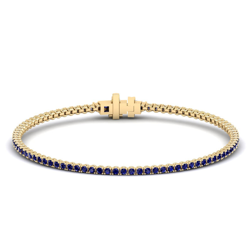 14K Yellow Gold - Sapphire