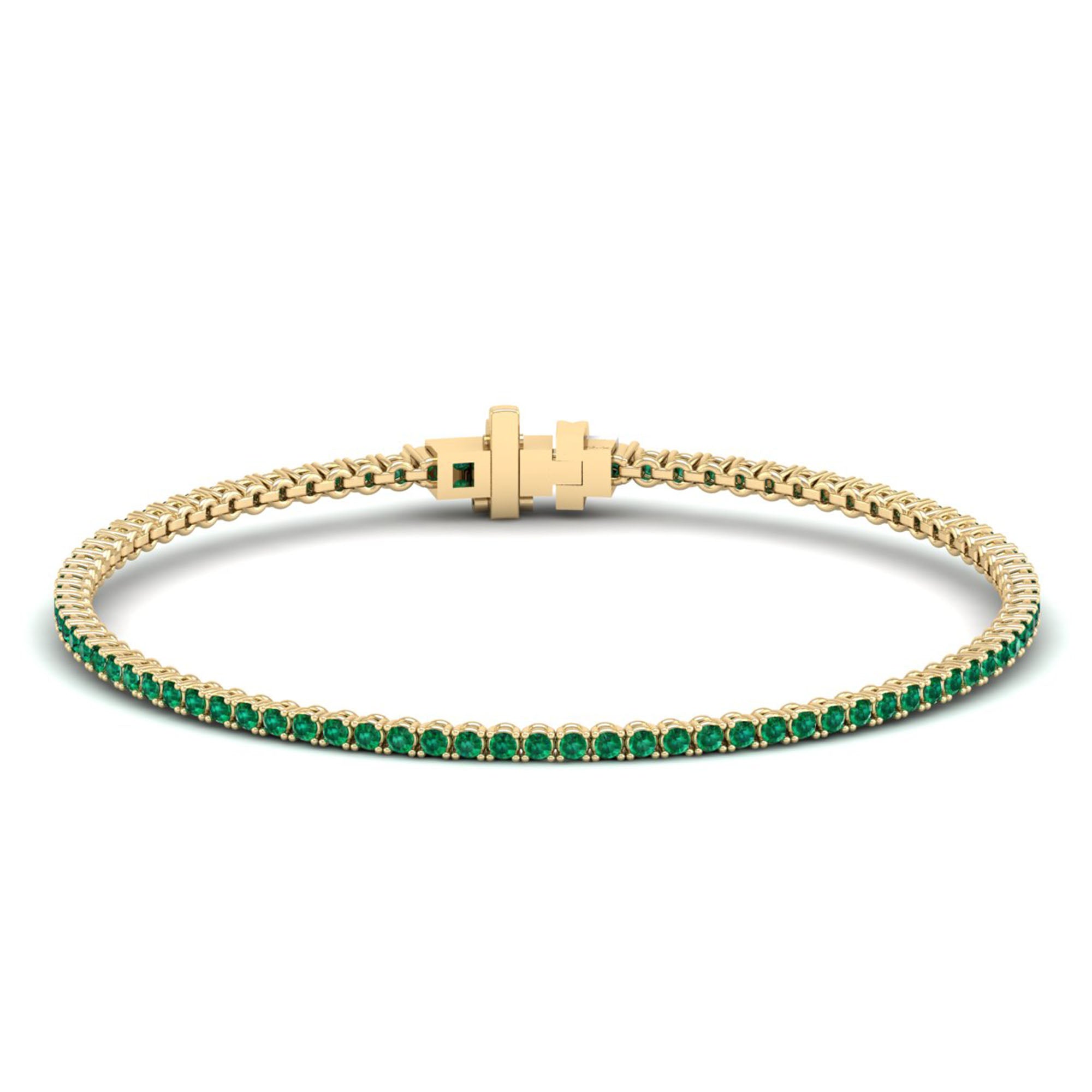 14K Yellow Gold - Emerald