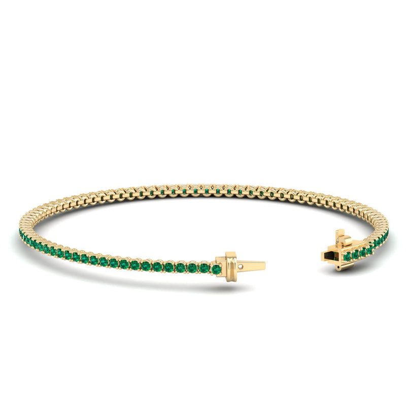 14K Yellow Gold - Emerald