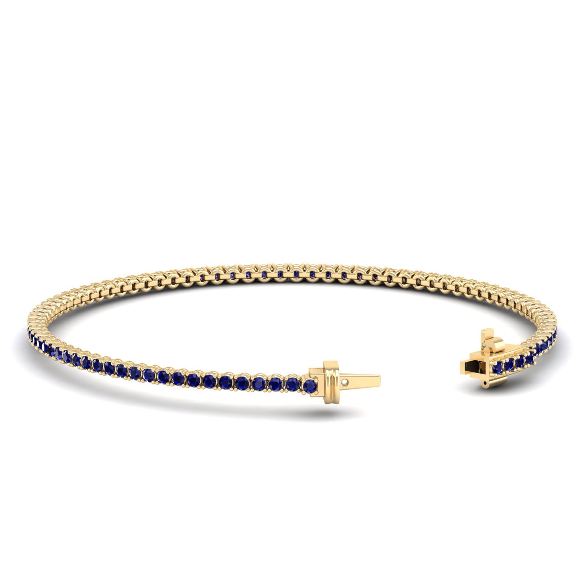 14K Yellow Gold - Sapphire