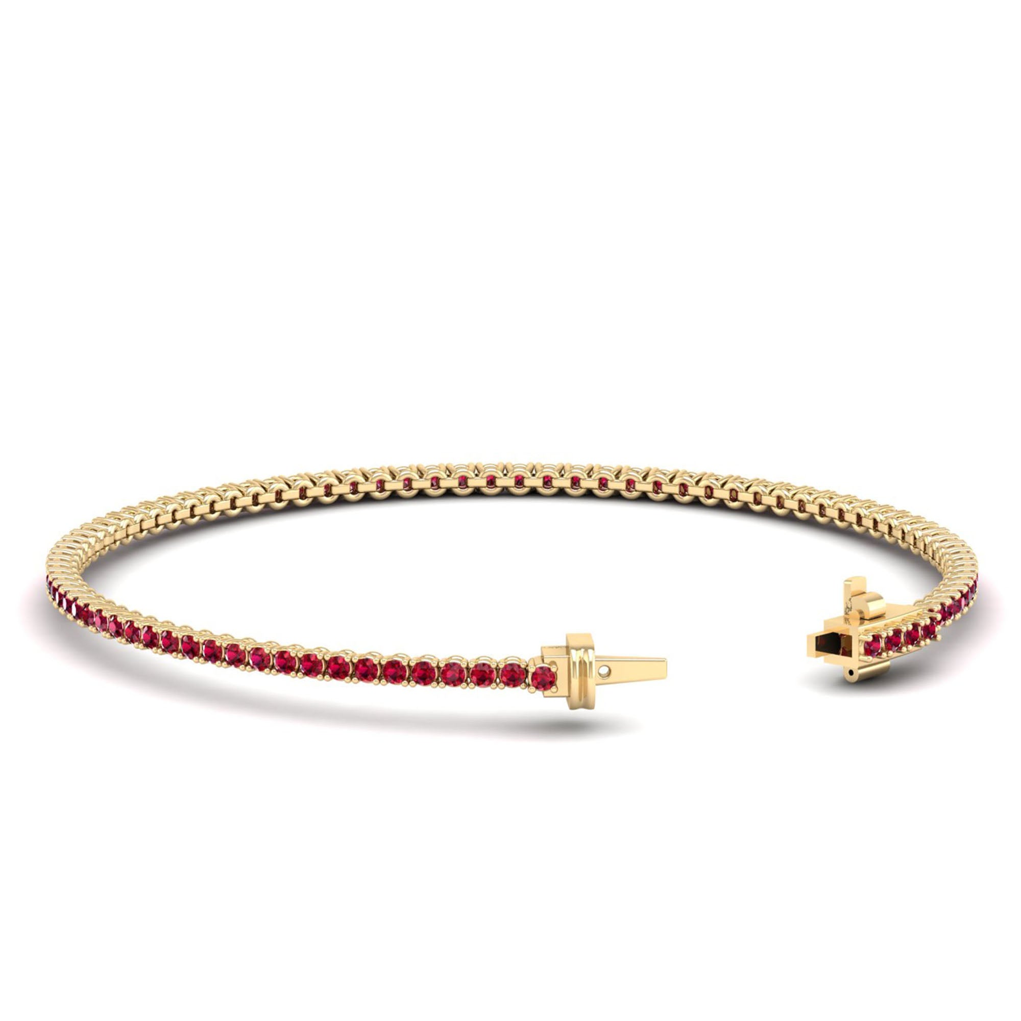 14K Yellow Gold - Ruby