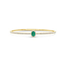 14K Yellow Gold - Emerald