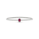 14K White Gold - Ruby