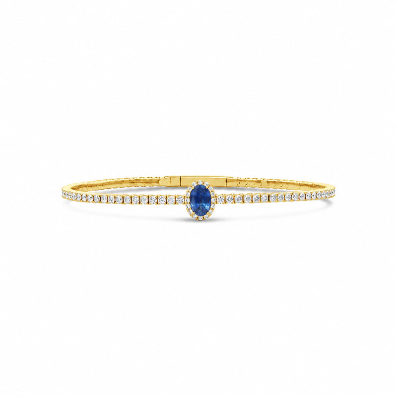14K Yellow Gold - Sapphire
