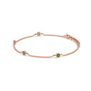 14K Rose Gold - Emerald