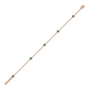 14K Rose Gold - Emerald