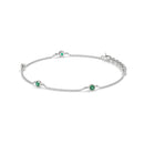 14K White Gold - Emerald