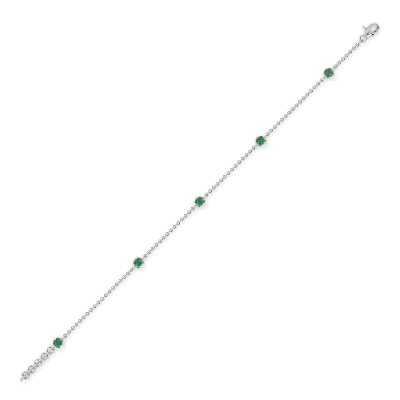 14K White Gold - Emerald