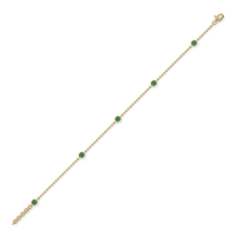 14K Yellow Gold - Emerald