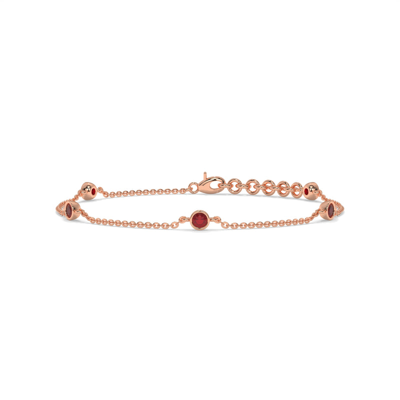 14K Rose Gold - Ruby