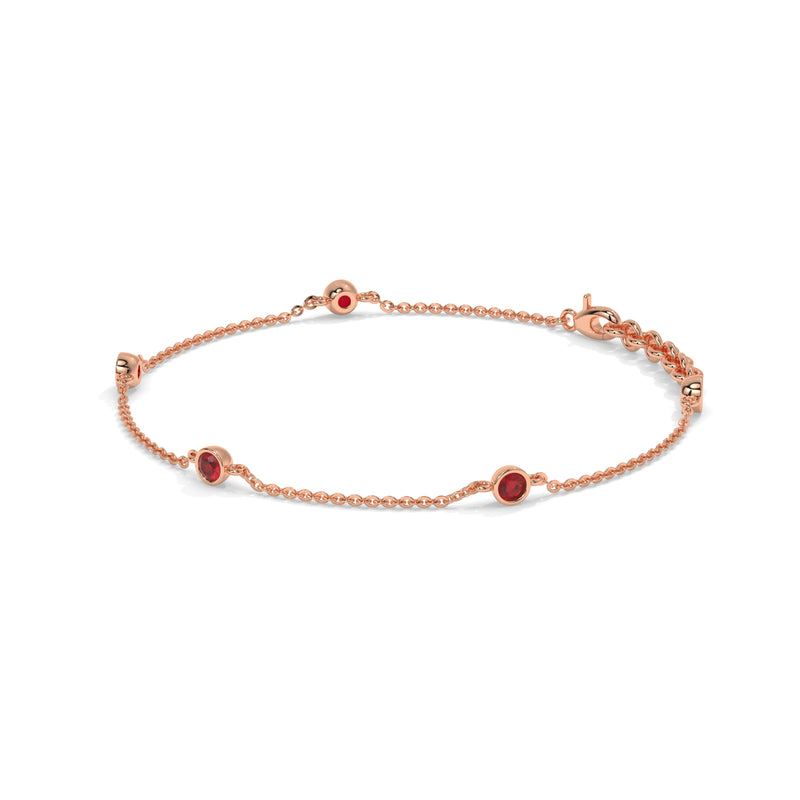 14K Rose Gold - Ruby