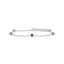 14K White Gold - Ruby