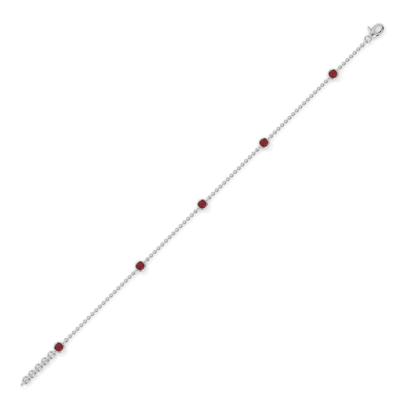14K White Gold - Ruby