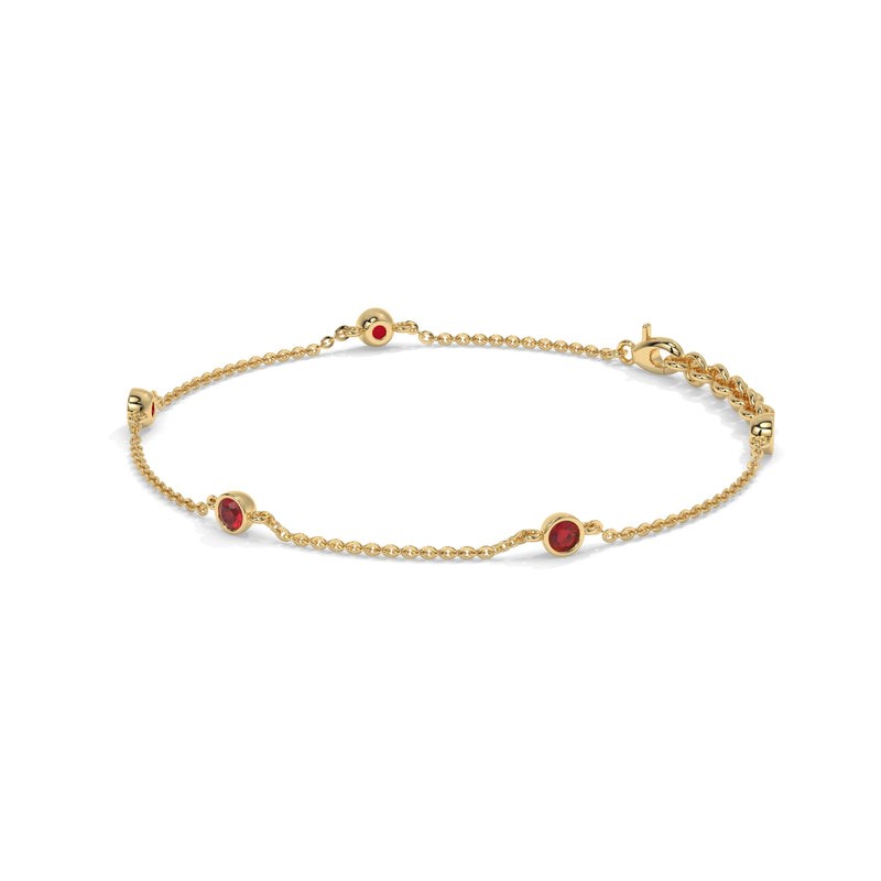 14K Yellow Gold - Ruby