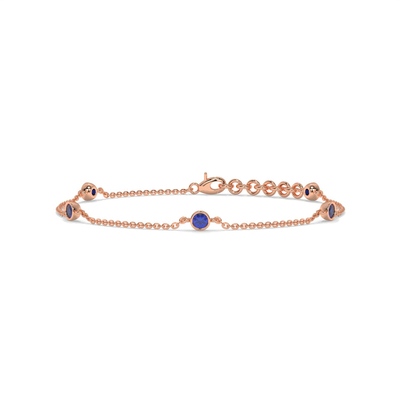 14K Rose Gold - Sapphire