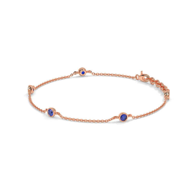 14K Rose Gold - Sapphire