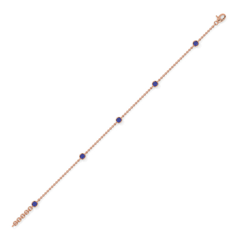 14K Rose Gold - Sapphire