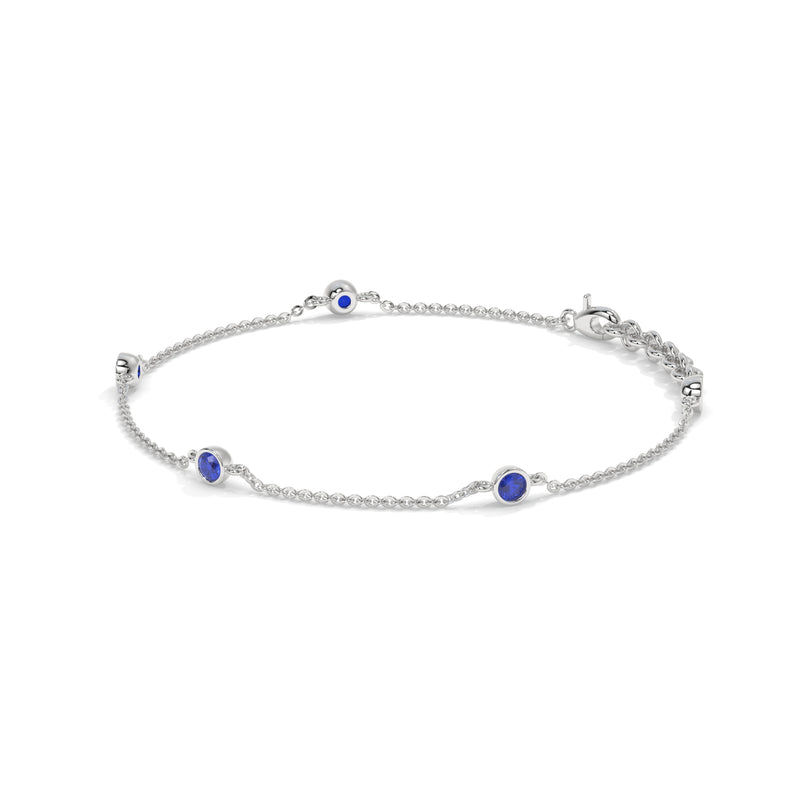 14K White Gold - Sapphire