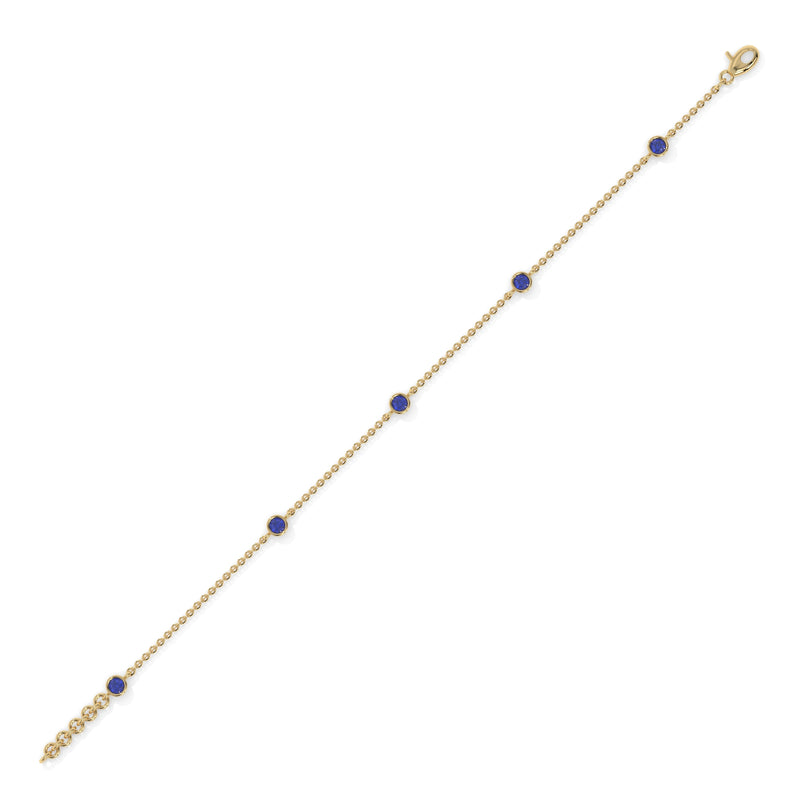 14K Yellow Gold - Sapphire
