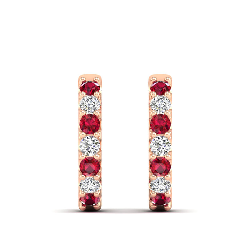 14K Rose Gold - Ruby