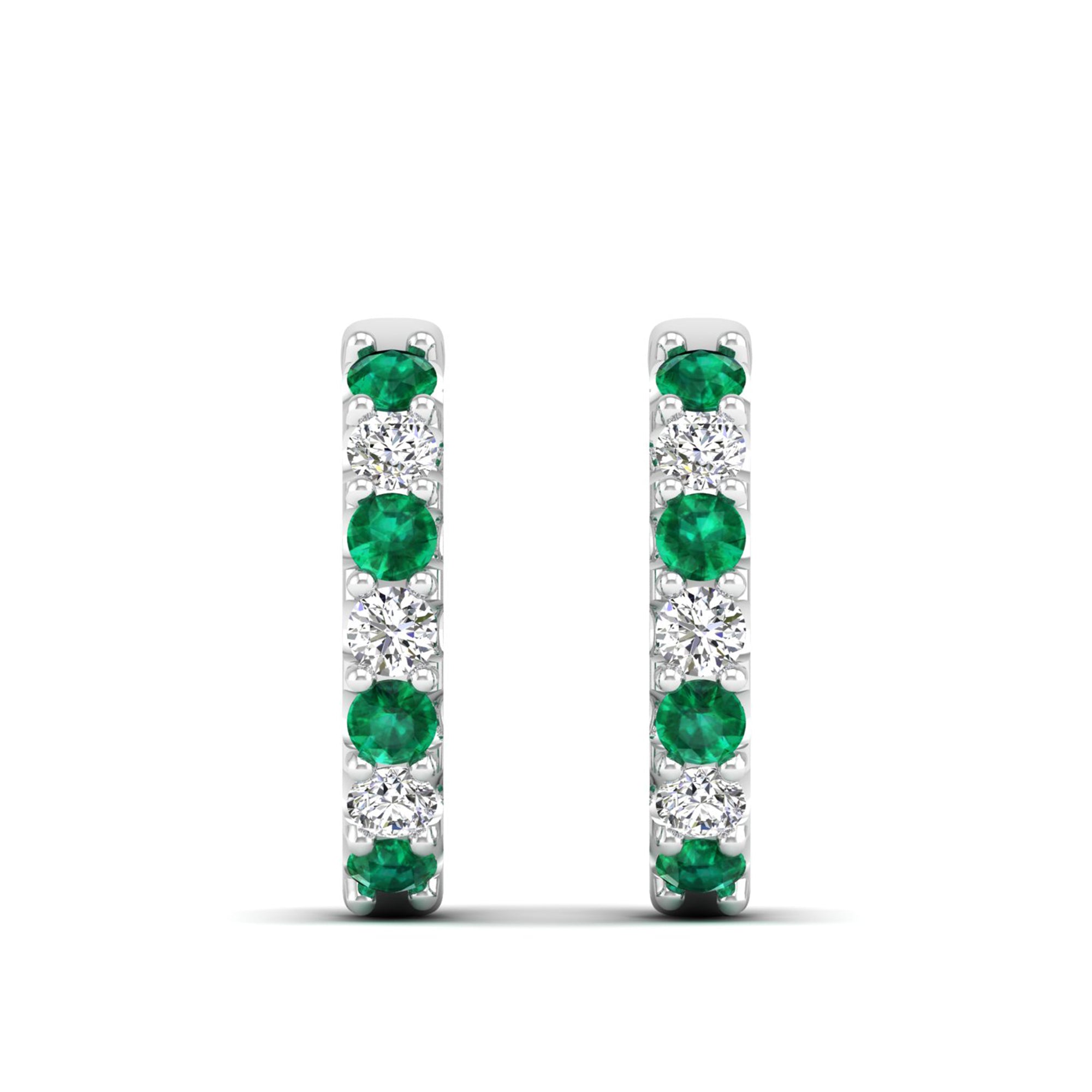 14K White Gold - Emerald