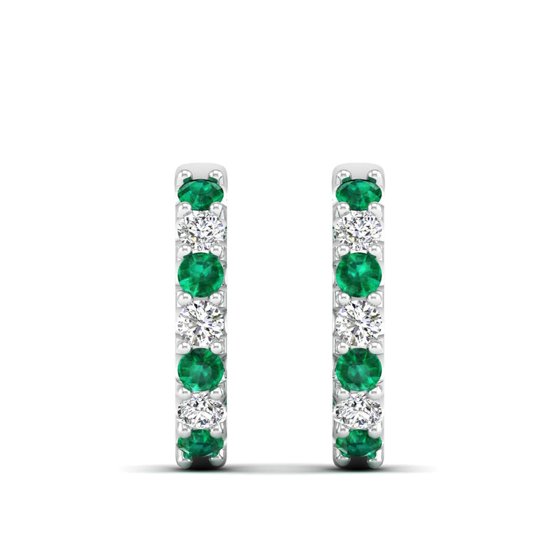 14K White Gold - Emerald