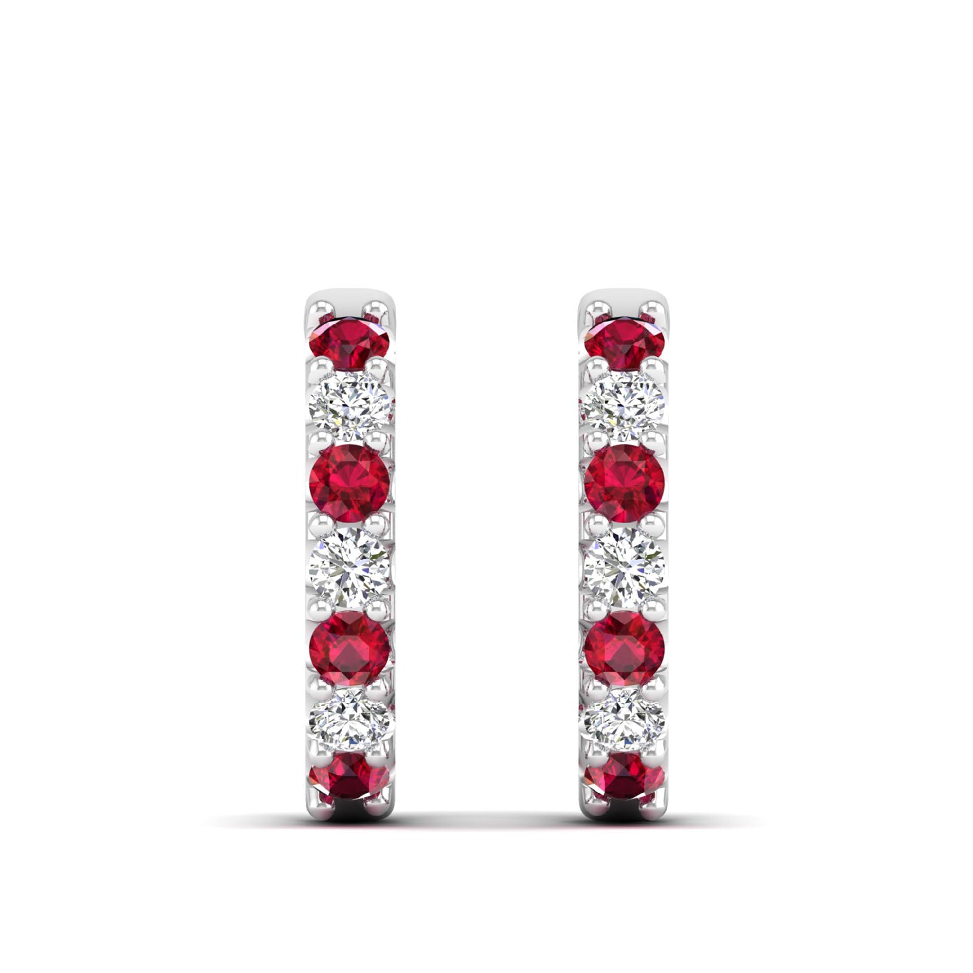 14K White Gold - Ruby