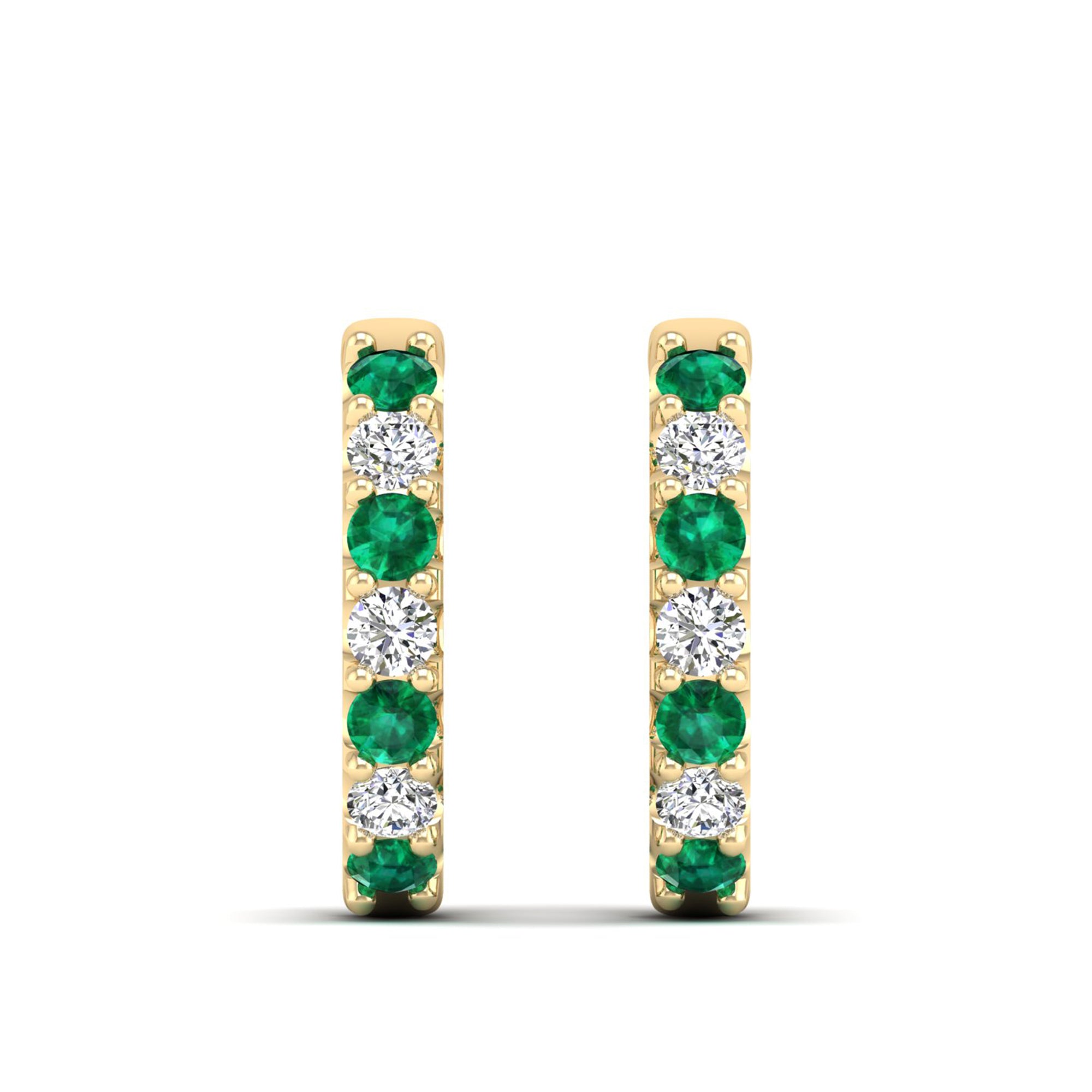 14K Yellow Gold - Emerald