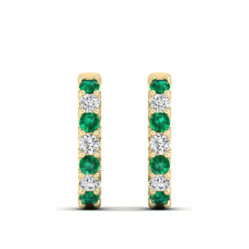 14K Yellow Gold - Emerald
