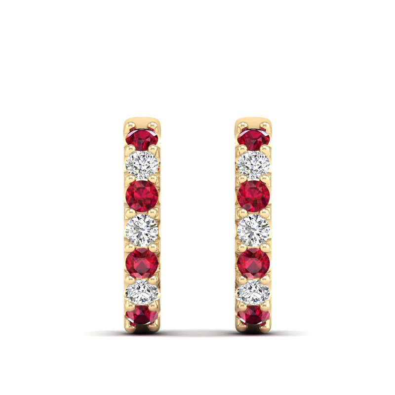 14K Yellow Gold - Ruby