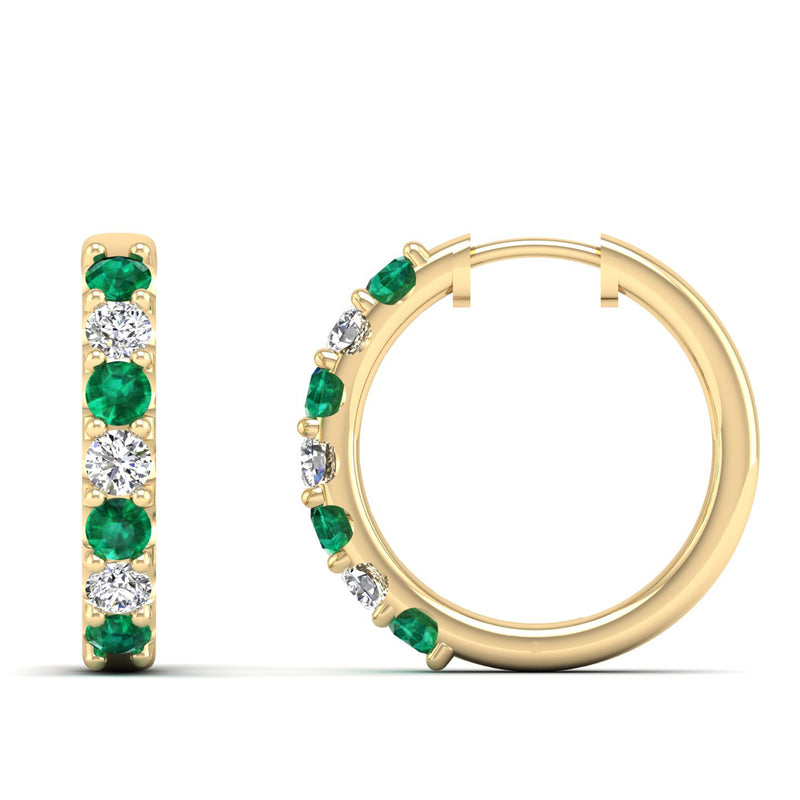14K Yellow Gold - Emerald