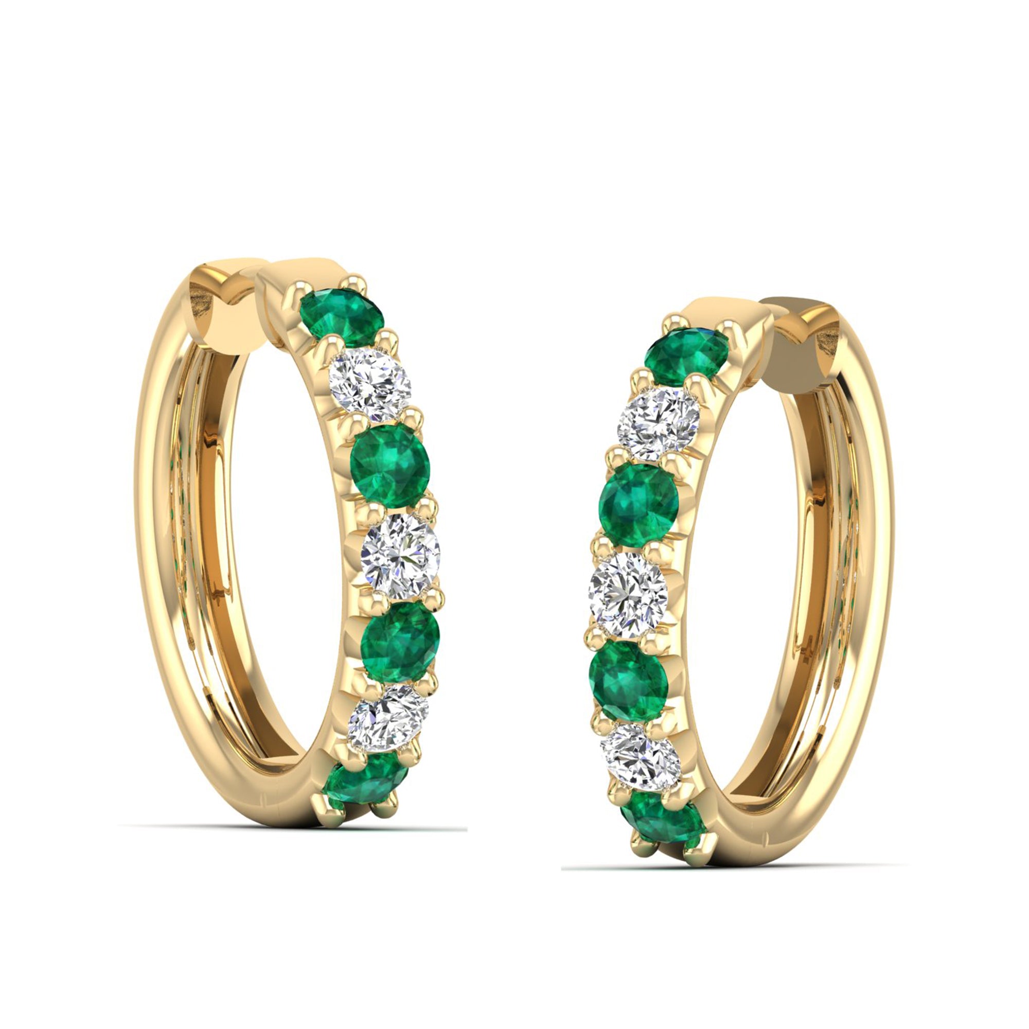 14K Yellow Gold - Emerald