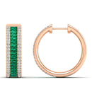 14K Rose Gold - Emerald