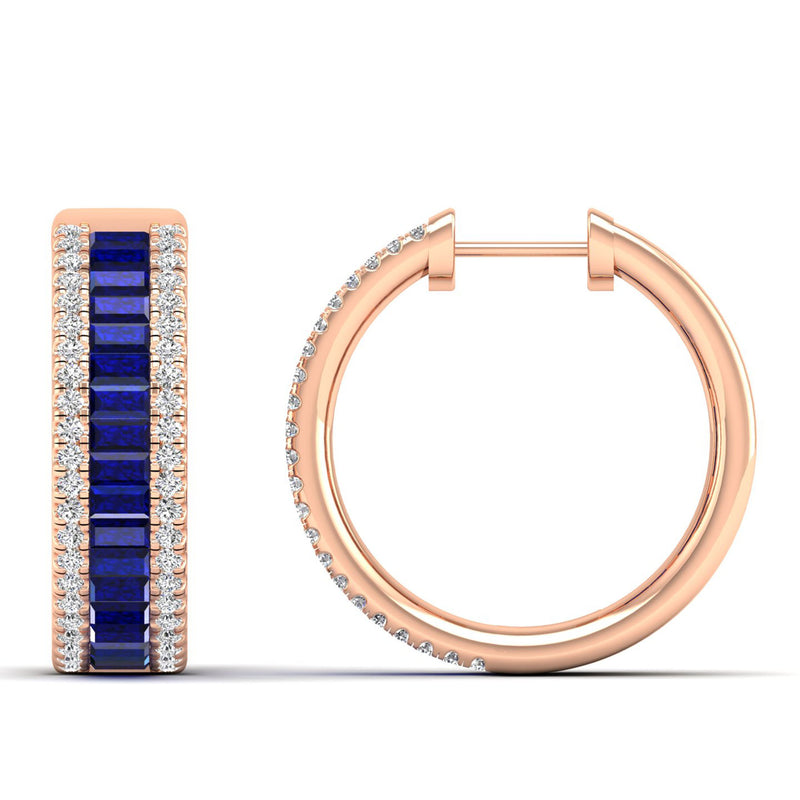 14K Rose Gold - Sapphire