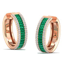 14K Rose Gold - Emerald