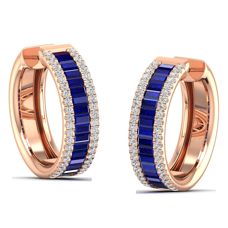 14K Rose Gold - Sapphire