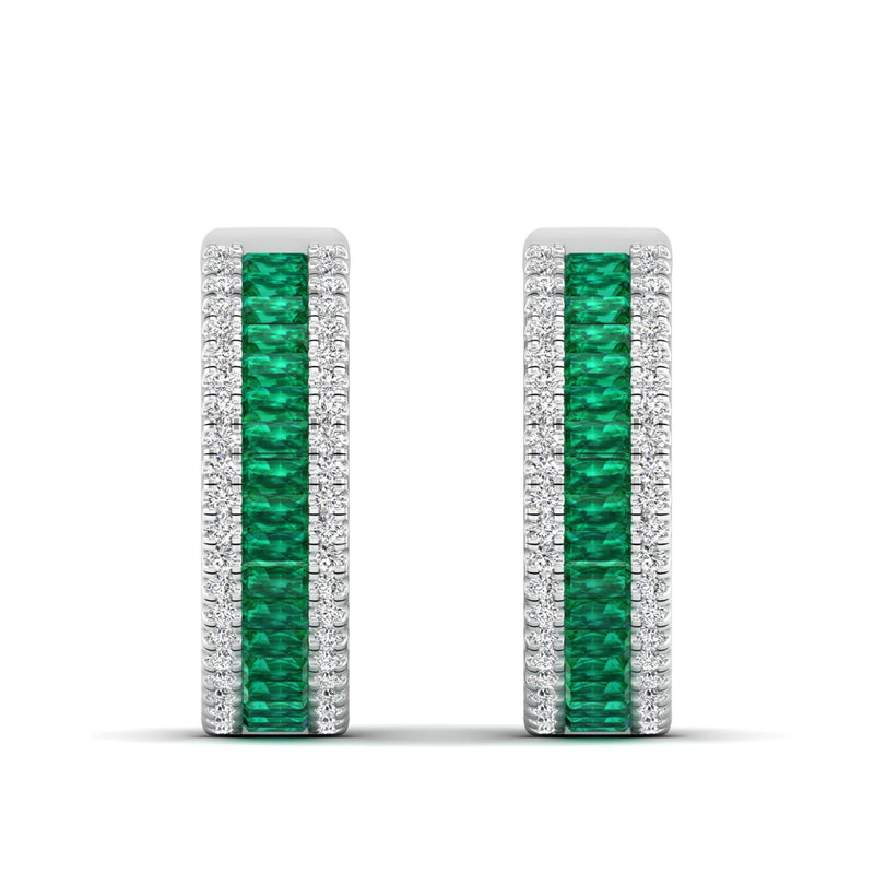 14K White Gold - Emerald