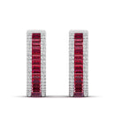 14K White Gold - Ruby