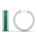 14K White Gold - Emerald