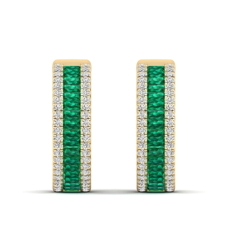 14K Yellow Gold - Emerald