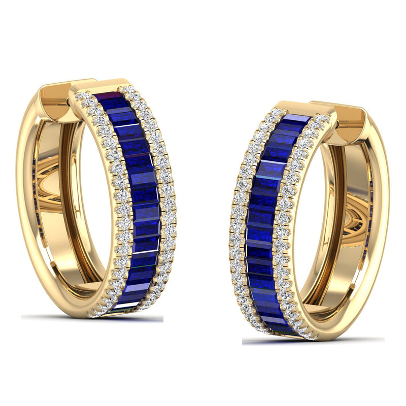 14K Yellow Gold - Sapphire
