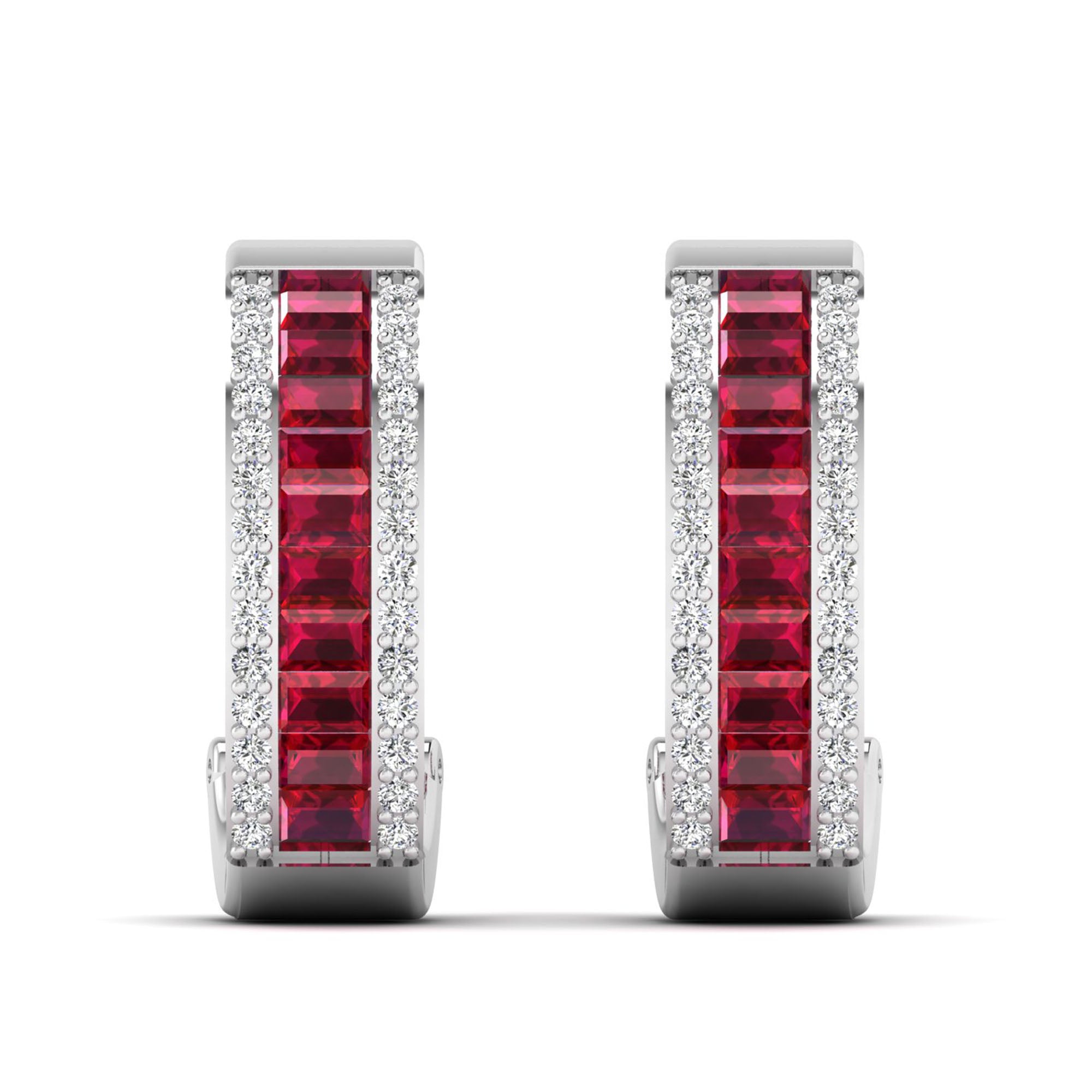 14K White Gold - Ruby