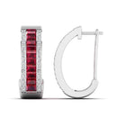 14K White Gold - Ruby